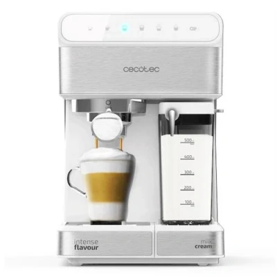 Afbeelding van Cecotec Power Instant ccino 20 Touch Vrijstaand Combinatiekoffiemachine Roestvrijstaal, Wit 1,4 l 2 kopjes Half automatisch