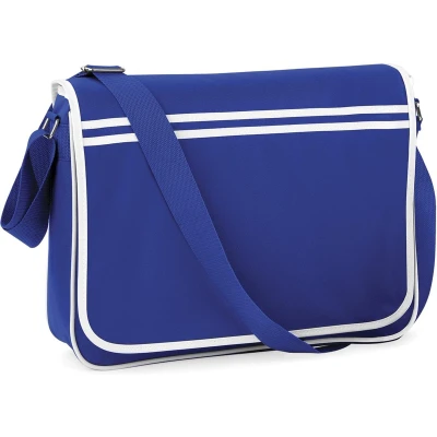 Afbeelding van Bagbase Retro Schoudertas Bright Royal/White 12 Liter