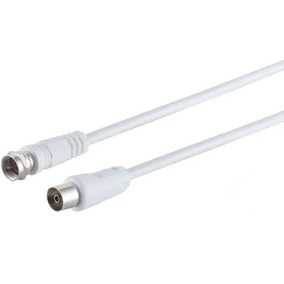 Afbeelding van F (m) Coax IEC (v) coaxkabel / wit 10 meter