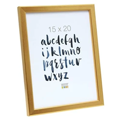 Afbeelding van Deknudt Frames fotolijst S41JA1 hout goudkleur foto: 15x20 cm
