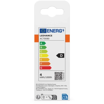 Afbeelding van OSRAM 4099854467776 LED lamp Energielabel D (A G) E14 3.4 W Warmwit (Ø x h) 35.00 mm 1 stuk(s)