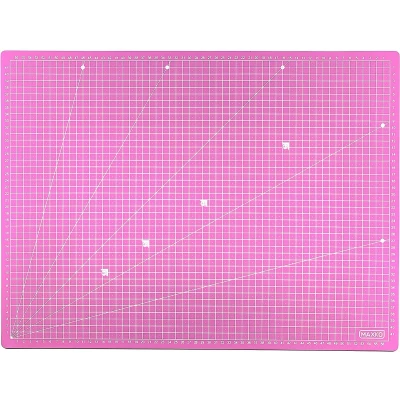 Afbeelding van MAXKO Snijmat 90 x 60 cm, roze, zelfherstellend, aan beide zijden bedrukt, metrische schaal/onderzetter/bureaukelder, A1/90 hoekmaat 15