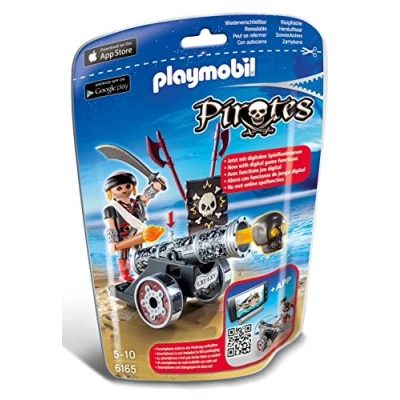 Image de Playmobil Pirates 6165 Flibustier avec canon noir