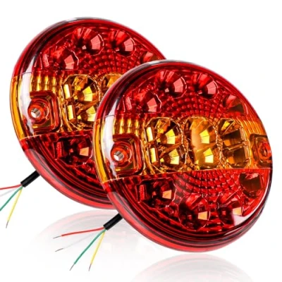 Afbeelding van Yinaolan 2 stuks led achterlichten voor aanhangers, 12/24 V, waterdicht, achterlicht, led, remlicht, knipperlicht, indicator, lamp caravan, bestelwagen, boot, camper, vrachtwagen, tractor, E mark