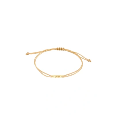 Afbeelding van Elli Dames Armband Plättchen Nylonband Khaki 925 Sterling Silber vergoldet