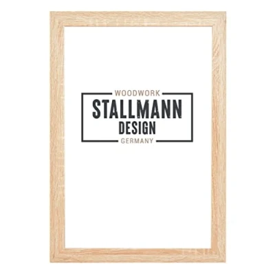 Afbeelding van Stallmann Design SD Fotolijst met ontspiegeld acrylglas, moderne lijst, Sonoma eiken, 90 x 120 cm, verticaal of horizontaal op te hangen