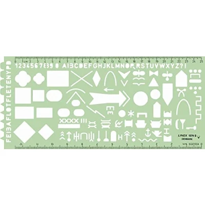 Afbeelding van Linex 1374S NAVO troepensjabloon met tactische militaire symbolen APP 6A 275 x 125 mm