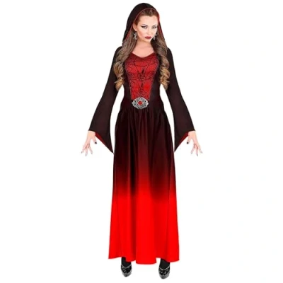 Afbeelding van WIDMANN Rode gothic dame vampier vermomming L