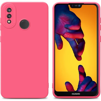 Afbeelding van Cadorabo Hoesje geschikt voor Huawei P20 LITE 2018 / NOVA 3E in Fluid ROOD Beschermhoes gemaakt van flexibel TPU silicone Cover Case