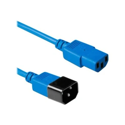 Afbeelding van ACT Netsnoer C13 C14 blauw 0,6 m AK5108