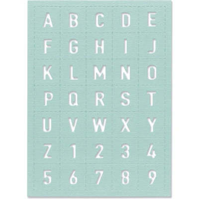Afbeelding van Sizzix Thinlits Die Tile Alphanumeric 666043 Eileen Hull (01 23)