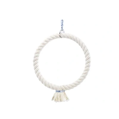 Afbeelding van Nobby vogel speeltouw 1 rings wit 34 cm ST