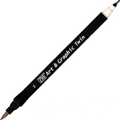 Afbeelding van ZIG Art &amp; Graphic Twin Tip brush marker Gray Brown