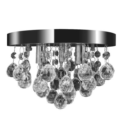 Afbeelding van Plafondlamp kroonluchterontwerp kristal chroom