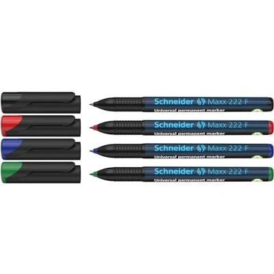 Image de SCHNEIDER Marqueur permanent pour rétroprojecteurs 222F, Etui de 4