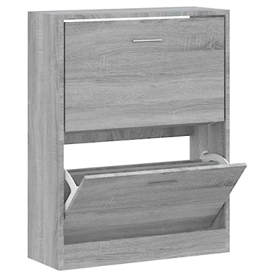 Afbeelding van Schoenenkast 63X24X81 cm Bewerkt Hout Gerookt Eikenkleurig 63 x 24 81 / Grijs sonoma
