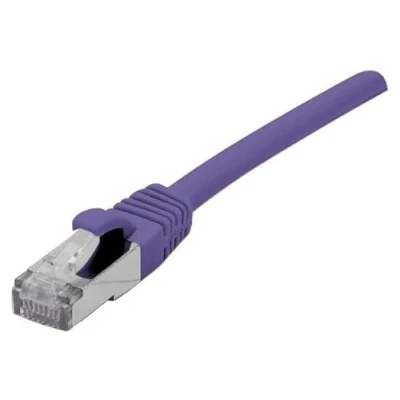 Afbeelding van Exertis Connect Patchkabel S/FTP (PiIMF), Cat 6A (EIA/TIA), violet, 15,0 m met bijzonder smalle knik (S/FTP, CAT6a, 15 m), Netwerkkabel