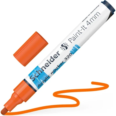 Afbeelding van Schneider acrylmarker Paint it 320 4mm oranje S 120206