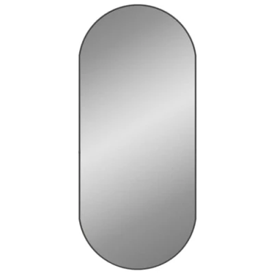 Image de vidaXL Miroir mural Noir 100x45 cm Ovale