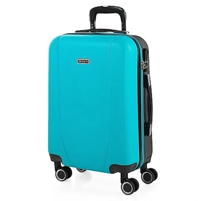 Image de ITACA Valise Cabine 55x40x20 Rigide Légère à Roulette 4 Roues Pivotantes avec Cadenas Combinaison Extensible. Bagage Idéal pour Voyager en Avion Petite Compacte, Tourquise Antraciet