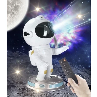 Afbeelding van LED Astronaut Starry Projector, Galaxy Light met Afstandsbediening en Timer, Slaapkamer Plafond Projectie Lamp, Smart Star Projector Wit, Night Gift voor Kids Volwassenen