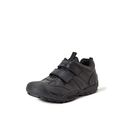 Afbeelding van Geox Jr Savage A, School Uniform Schoen Jongens, zwart.