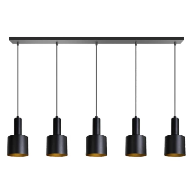 Afbeelding van ETH Sledge Hanglamp 5x E27 Zwart