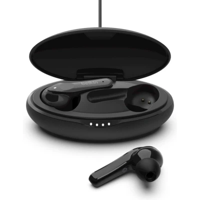 Afbeelding van Belkin SOUNDFORM™ Move Plus True Wireless Earbuds Met draadloze oplaadcase Zwart