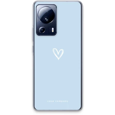 Afbeelding van Case Company® hoesje geschikt voor Xiaomi 13 Lite Klein Hart Blauw Soft Cover Telefoonhoesje Bescherming aan alle Kanten en Schermrand