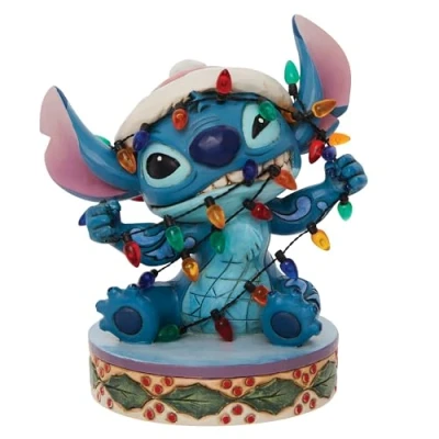 Afbeelding van Disney Traditions Stitch Wrapped in Lights Figurine