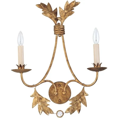Afbeelding van Flambeau LED Wandlamp Sweet Olive 2X E14 Max 60W Gilded Gold