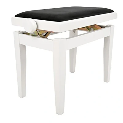 Afbeelding van NAVARREZ Piano Elegance bank wit glanzend in hoogte verstelbaar, NV43