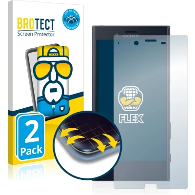 Afbeelding van BROTECT Screenprotector voor Sony Xperia XZ Folie Beschermfolie transparant volledig dekking (2 Stuks)