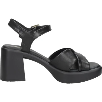 Afbeelding van Red Rag Sandalen met plateauzool, Dames, Maat: 40, Zwart Leer