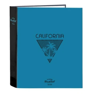 Afbeelding van Ringmap BlackFit8 California Blauw Zwart A4 27 x 33 6 cm