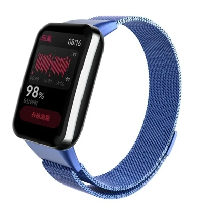 Afbeelding van Milanese bandje Blauw Xiaomi Smart Band 7 Pro RVS