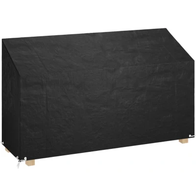 Afbeelding van Tuinbankhoes met 8 oogjes 210x70x70/88 cm polyetheen