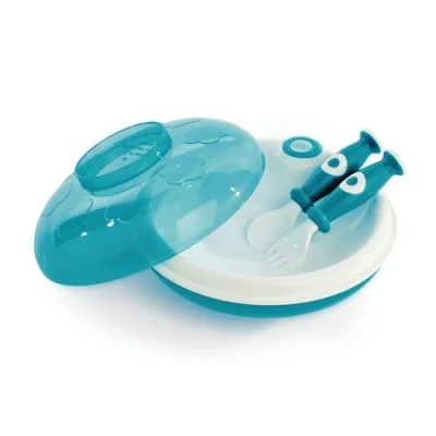 Afbeelding van dBb Remond Warmhoudbord en bestek, turquoise, 4 stuks (1 stuk)