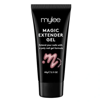 Image de Mylee Magic Extender gel 60g Tenue longue durée, aspect naturel, pour extension d’ongle, débutant et professionnel, épaississant en acrylique, Nail Art (02 Nearly Nude)