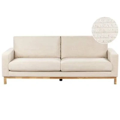 Afbeelding van SIGGARD Driezitsbank Lichtbeige Corduroy