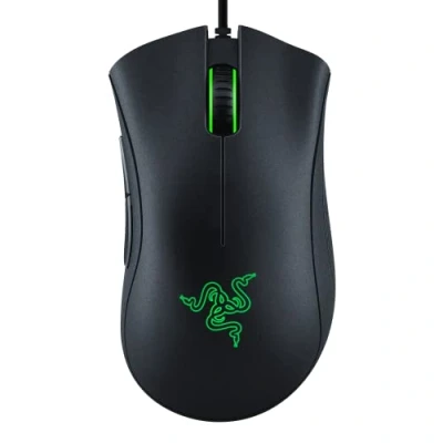 Afbeelding van Razer DeathAdder Essential Gaming muis met optische sensor, 6400 dpi, 5 programmeerbare toetsen, mechanische schakelaars, rubberen zijgrepen, klassiek zwart