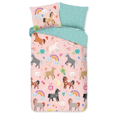 Afbeelding van Rainbow Horses Dekbedovertrek Dekbed Discounter.nl