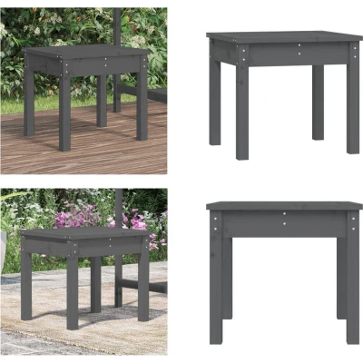 Afbeelding van Tuinbank 50x44x45 cm massief grenenhout grijs