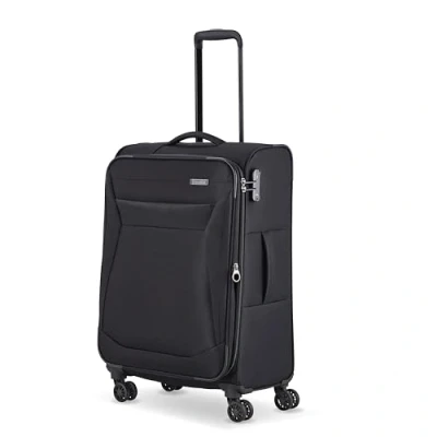 Image de Travelite Chios Lot de 4 valises à roulettes souples Taille L/M/S, Noir, Trolley Größe M (67 cm), Bagage souple