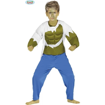 Afbeelding van Fiestas Guirca Verkleedpak Groene Strongman Junior Maat 110/116
