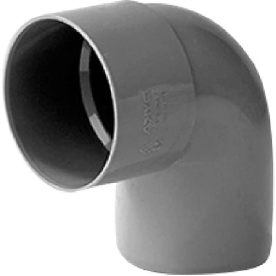 Afbeelding van Dyka Bocht 1x mof spie 87.5 PVC grijs keurmerk BRL2012 80mm