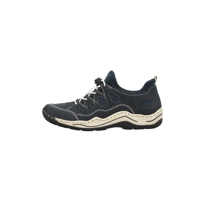 Afbeelding van Rieker L0551 lage sneakers voor dames, losse zool, Blauw 14