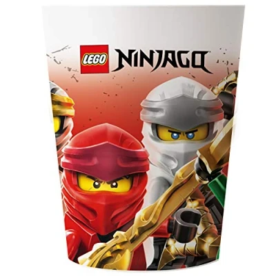 Afbeelding van Procos Lego Ninjago herbruikbare drinkbeker, 230 ml, 2 delige set, 92856, feestservies