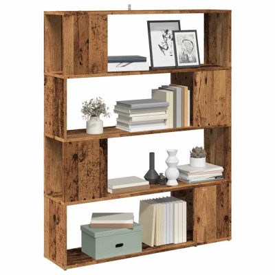 Afbeelding van vidaXL Boekenkast / kamerscherm 100x24x124,5 cm oud houtkleurig