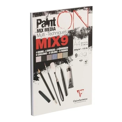 Afbeelding van Mix media papier cf a4 paint on 27 vel 250gram ass 1 stuk